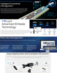 Milesight TS2966-X12TVPE Road Traffic A.I. RADAR LPR HD IP Camera -  Flyer -  ANPR / ALPR -  3D Radar - Vehicle Metadata -  Data Management - Compact Integrated Build