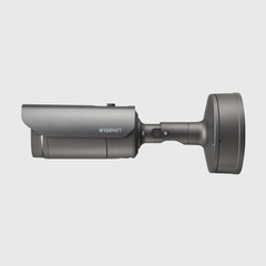 Hanwha (fka Samsung) PNO-A9081RLP 4K Low-Mid Speed Road AI LPR Bullet IP Camera side straight Hanwha (fka Samsung) PNO-A9081RLP 4K Low-Mid Speed Road AI LPR Bullet IP Camera side straight