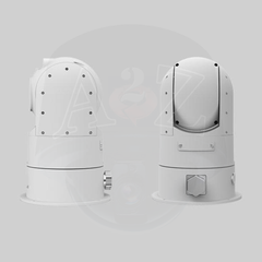 A2Z MOD-B1 Mobile & Portable PTZ Surveillance Cameras -  IR Night Vision - side and rear - white Finish