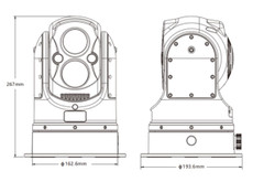 A2Z MOD-T6 Vehicle Tactical Dual Spectrum PTZ Surveillance Camera - diagram - mm