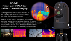 A2Z MOD-T6 Vehicle Tactical Dual Spectrum PTZ Surveillance Camera  - Thermal IR Vision  flyer A2Z MOD-T6 Vehicle Tactical Dual Spectrum PTZ Surveillance Camera  - Thermal IR Vision  flyer