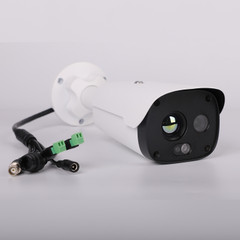 A2Z AZIRD-TS3XX Dual-Spectrum Thermal & Visible HD IP IR Bullet Security Camera shown with cable
