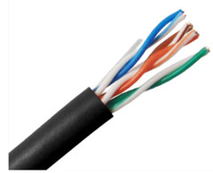 A2Z Premium Cat5e Riser Rated Bulk Ethernet Cable, 24AWG Solid Copper, 1000ft Black