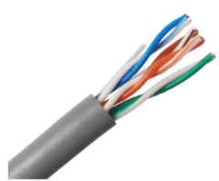 A2Z Premium Cat5e Riser Rated Bulk Ethernet Cable, 24AWG Solid Copper, 1000ft Gray