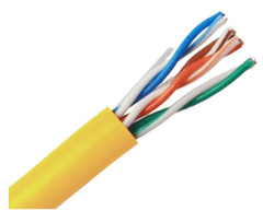 A2Z Premium Cat5e Riser Rated Bulk Ethernet Cable, 24AWG Solid Copper, 1000ft Yellow