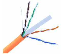 A2Z AZP-C6U7697RK – Cat6 Riser Rated Bulk Ethernet Cable, 23 AWG Solid Copper Orange