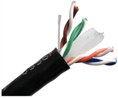 AZP-C6CMX2043BK – Cat6 Outdoor CMX Cable, 23AWG Solid Copper, UV/Direct Burial Jacket, 1000ft Black