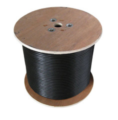 A2Z Pro CCTV RG59 Siamese Direct Burial Cable with 18/2 Power, 20AWG Solid Copper, 500ft Wooden Spool (Black) A2Z Pro CCTV RG59 Siamese Direct Burial Cable with 18/2 Power, 20AWG Solid Copper, 500ft Wooden Spool (Black)