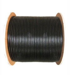 A2Z Pro RG6/U Quad Shield Direct Burial Coaxial Cable, 18AWG CCS, 1000ft Wooden Spool (Black) A2Z Pro RG6/U Quad Shield Direct Burial Coaxial Cable, 18AWG CCS, 1000ft Wooden Spool (Black)