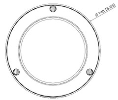 Bosch IQsight FLEXIDOME Outdoor 5100i 5MP HDR Dome IP Camera diameter dimensions 2