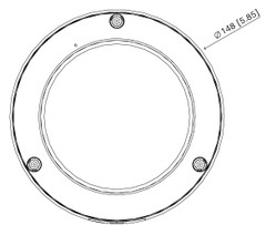 Bosch IQsight FLEXIDOME Indoor 5100i IR 5MP HDR Indoor Dome IP Camera dimensions diameter top