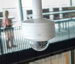 Bosch IQsight FLEXIDOME 8100i X 2MP HDR X PTRZ Dome IP Security Camera ceiling pendant pipe mount optional mount sample scene