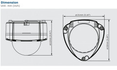 Messoa SDF418-HN5 dome camera dimensions