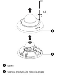 Bosch NDC-274-P 1080p HD MicroDome  assembly