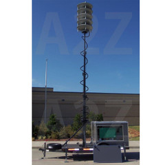 A2Z MCCT-PAA Acoustic Alert Trailer MAST raised, generator shown