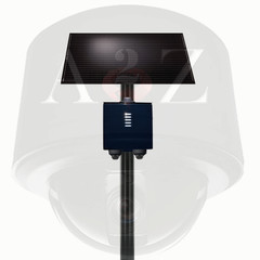 A2Z Solar Power Wireless 4G Embedded LPR Camera System - Vandal Dome Style - Low Profile - Black Finish