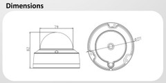 Hikvision DS-2CD2142FWD-I OEM Dome Dimensions