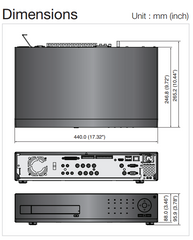 Samsung SRD-873D 960H DVR size