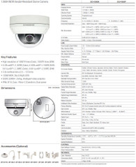 Samsung SCV-5083 Vandal Dome Spec Sheet