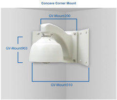 Geovision Pendant Wall Bracket and Concave Wall Adapter