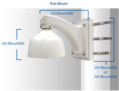 Geovision Fisheye Pendant Wall Mount w/Pole Mount Adapter