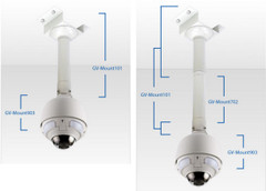 Geovision Vandal Dome with Ceiling Mount Straight Tube Pendant Mount