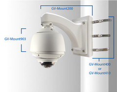 Geovision Vandal Dome Wall Pendant Mount with Pole Mount Adapter