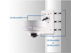 Geovision Vandal Dome Wall L-Bracket with Pole Mount Adapter