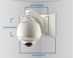 Geovision Vandal Dome Concave Corner Pendant Wall Mount Bracket