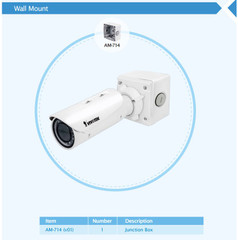 Vivotek IB9371-HT Bullet IP Camera junction box