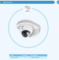 Vivotek FD8182-T IR Dome IP Camera wall mount