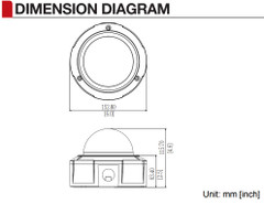ACTi B910 4MP Mini PTZ IP Camera Dimensions