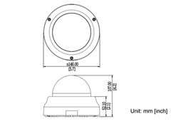 ACTI Q61 2MP IR Dome IP Camera Dimensions