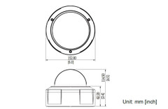 ACTi Q81 IR Vandal Dome IP Camera dimensions