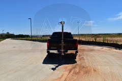 A2Z MSS-VRTM Vehicle Removable Hitch Mount Telescopic Mast - Manual Pneumatic with Internal Cable, Universal "hanging" PTZ Mount retracted  