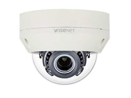 Hanwha (FKA Samsung) HCV-7070RA 4MP CCTV IR Vandal Dome Camera Front View