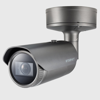 Hanwha (fka Samsung) PNO-A9081RLP 4K Low-Mid Speed Road AI LPR Bullet IP Camera