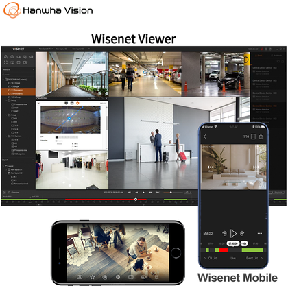 Hanwha Wisenet Viewer PC Client Software and Mobile Apps