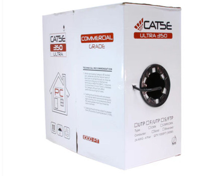 A2Z AZP-C5CMXT7810BK – Cat5e Outdoor Shielded Direct Burial Cable, LSZH Jacket, Waterblock Tape, Drain Wire, 500ft Pull Box