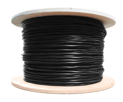 A2Z Premium Cat6 Outdoor Shielded Direct Burial Cable, Flooded Core, 23AWG Solid Copper, UV/LDPE Jacket, Wood Spool 1000ft