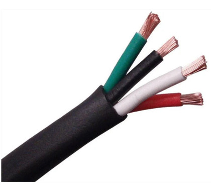A2Z Premium Outdoor Speaker / Low Voltage Cable, 16/4 Stranded 65 Strand Copper, Direct Burial, Black