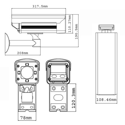 Geovision GV-BX220D-E  artic camera size Geovision GV-BX220D-E  artic camera size