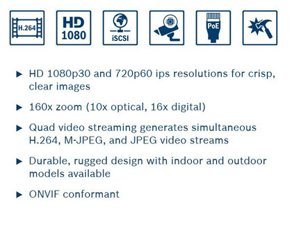 Bosch Autodome Junior VJR-821 HD PTZ key features