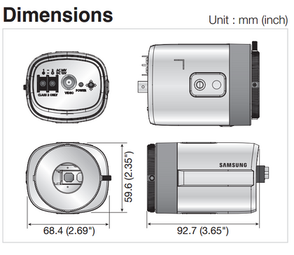 Samsung SCB-2005 size