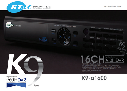 KTNC K9-A900 9 channel 960H DVR System