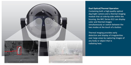 Bosch MIC-612 Dual Sensor Thermal Imaging and Visual CCD PTZ 