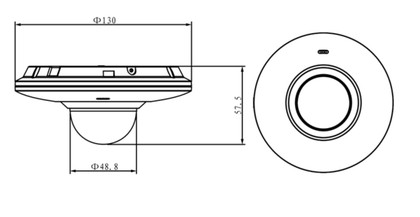 Dahua OEM IPC-HDB4300F-PT Pan/Tilt Dome Dimensions
