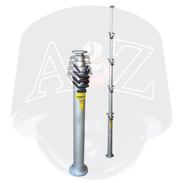 A2Z LPM Telescopic Pneumatic Mast retracted and extended A2Z LPM Telescopic Pneumatic Mast retracted and extended