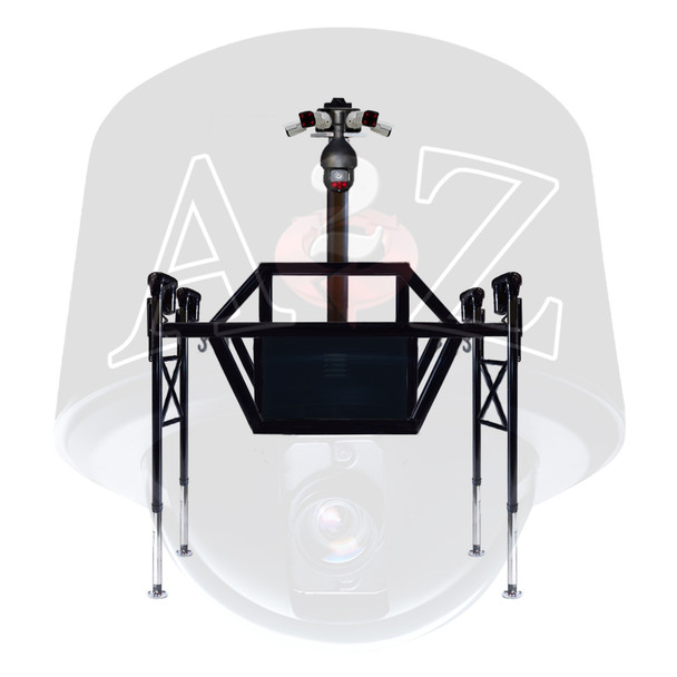 A2Z M3SP Modular Mobile Mast Surveillance Platform including Battery Power, 4G Cellular and Multiple Security Cameras