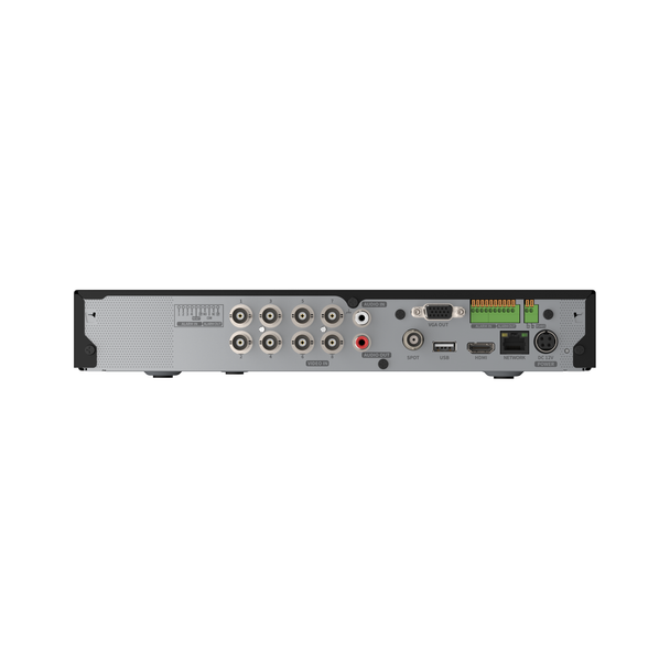 Hanwha (FKA Samsung) ARD-810 8ch HD CCTV + 2ch IP Hybrid Digital Video Recorder - DVR - rear panel view Hanwha (FKA Samsung) ARD-810 8ch HD CCTV + 2ch IP Hybrid Digital Video Recorder - DVR - rear panel view